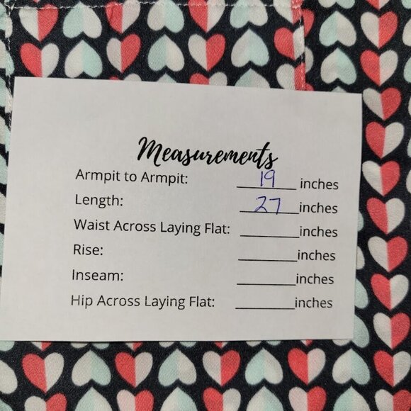 GAP V-Neck Blouse Red & Blue Hearts Pattern Long Sleeves Flowy Women's Size XS - Picture 14 of 14